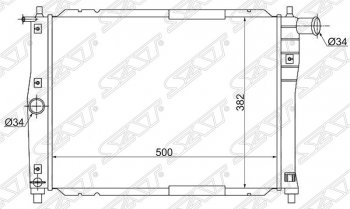 2 999 р. Радиатор двигателя SAT (трубчатый, МКПП, без кондиционера)  Chevrolet Lanos ( T100,  T150,  седан) (1997-2017), Daewoo Sense  Т100 (1997-2008), ЗАЗ Chance ( седан,  хэтчбэк) (2009-2017), ЗАЗ Sens ( седан,  хэтчбэк) (2007-2017)  с доставкой в г. Санкт‑Петербург. Увеличить фотографию 1