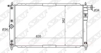 3 199 р. Радиатор двигателя SAT (трубчатый, 1.3/1.5/1.6, МКПП, кондиционер)  Chevrolet Lanos ( T100,  T150,  седан) (1997-2017), Daewoo Sense  Т100 (1997-2008), ЗАЗ Chance ( седан,  хэтчбэк) (2009-2017), ЗАЗ Sens ( седан,  хэтчбэк) (2007-2017)  с доставкой в г. Санкт‑Петербург. Увеличить фотографию 1