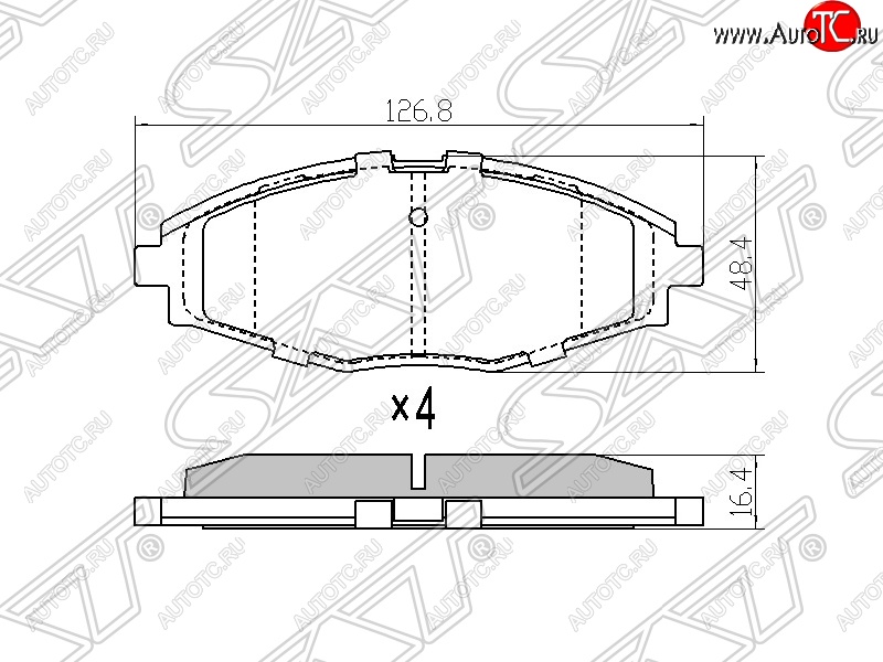 999 р. Колодки тормозные SAT (для диска 236 mm) Chevrolet Lanos T100 седан (2002-2017)  с доставкой в г. Санкт‑Петербург