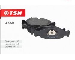 Колодки тормозные дисковые передние TSN Opel Astra G седан (1998-2005)