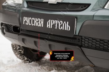 1 049 р. Защитная сетка решетки переднего бампера RA  Chevrolet Niva  2123 (2009-2020), Лада 2123 (Нива Шевроле) (2009-2021)  с доставкой в г. Санкт‑Петербург. Увеличить фотографию 2