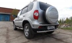 5 999 р. Защита заднего бампера (Ø63 мм, нержавейка, Bertone) Russtal Chevrolet Niva 2123 рестайлинг (2009-2020)  с доставкой в г. Санкт‑Петербург. Увеличить фотографию 5