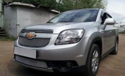 1 539 р. Сетка в решетку радиатора (нижняя) Russtal  Chevrolet Orlando (2011-2018) (хром)  с доставкой в г. Санкт‑Петербург. Увеличить фотографию 6