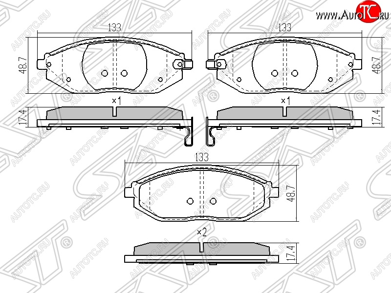 1 089 р. Колодки тормозные SAT (передние)  Chevrolet Spark  M300 (2010-2015) дорестайлинг  с доставкой в г. Санкт‑Петербург