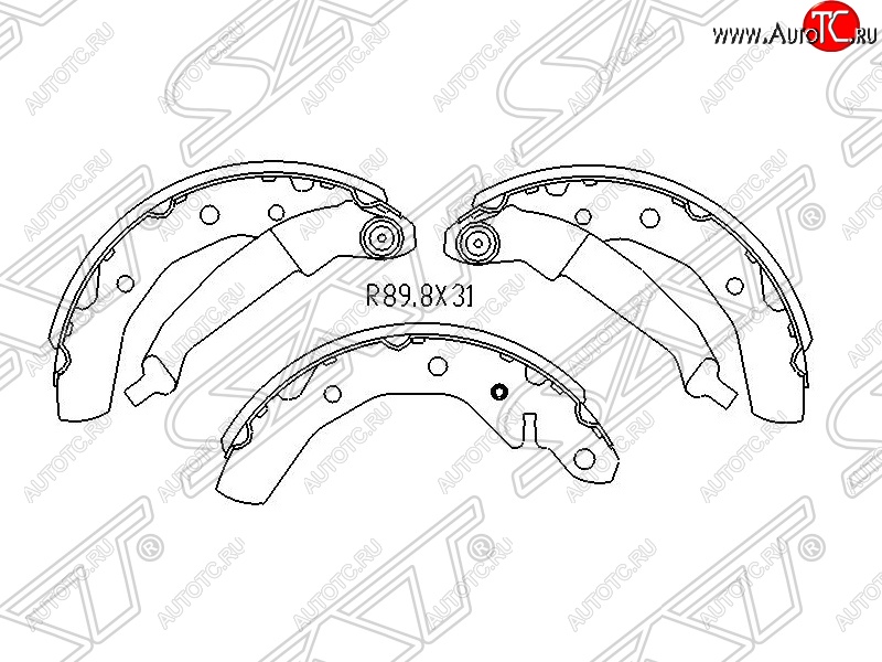 1 239 р. Колодки тормозные SAT (задние)  Chevrolet Spark  M300 (2010-2015), Daewoo Matiz  M100 (1998-2000)  с доставкой в г. Санкт‑Петербург