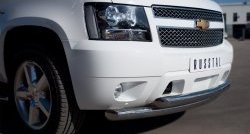 23 999 р. Защита переднего бампера (2 трубыØ76 мм, нержавейка) Russtal Chevrolet Tahoe GMT900 5 дв. (2006-2013)  с доставкой в г. Санкт‑Петербург. Увеличить фотографию 2