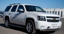 27 999 р. Защита переднего бампера (2 трубыØ76х42 мм, нержавейка) Russtal Chevrolet Tahoe GMT900 5 дв. (2006-2013)  с доставкой в г. Санкт‑Петербург. Увеличить фотографию 3