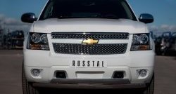 27 999 р. Защита переднего бампера (2 трубыØ76х42 мм, нержавейка) Russtal Chevrolet Tahoe GMT900 5 дв. (2006-2013)  с доставкой в г. Санкт‑Петербург. Увеличить фотографию 4