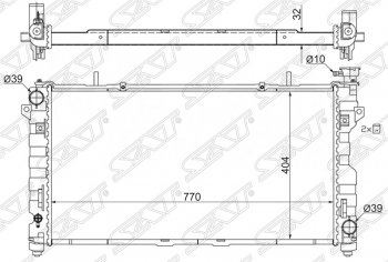 8 499 р. Радиатор двигателя SAT (пластинчатый, 3.3/3.8, МКПП/АКПП)  Chrysler Voyager  RG минивэн (2000-2004), Dodge Caravan (2000-2007)  с доставкой в г. Санкт‑Петербург. Увеличить фотографию 1