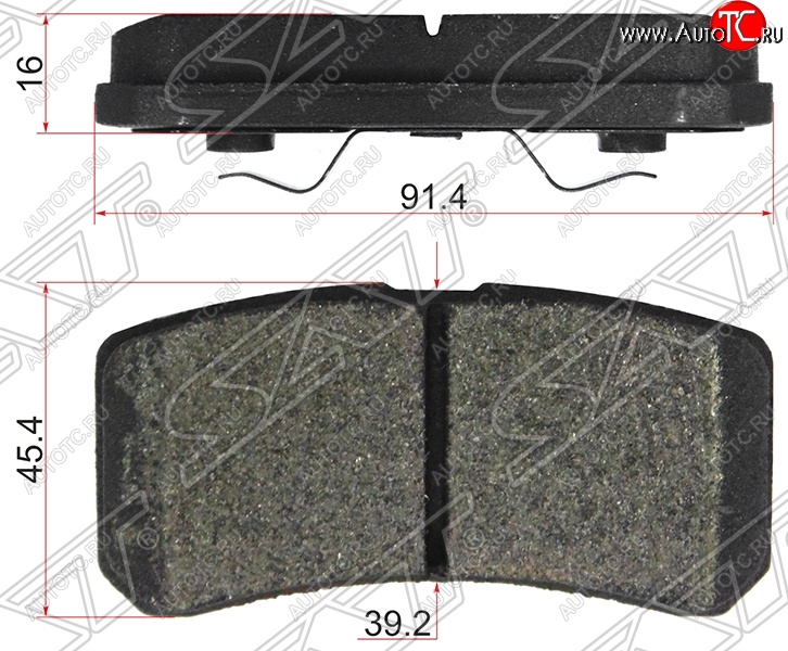 919 р. Колодки тормозные задние SAT   Mitsubishi ASX (2010-2024) дорестайлинг, 1-ый рестайлинг, 2-ой рестайлинг, 3-ий рестайлинг  с доставкой в г. Санкт‑Петербург