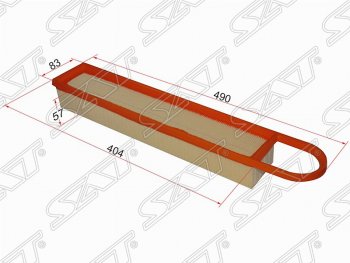 Фильтр воздушный двигателя SAT (490/404х83х57 mm) CITROEN C3 (дорестайлинг), C4 (B7), DS3 (PF1), Peugeot 207 (WK,  WA,  WC), 3008, 308 (T7)