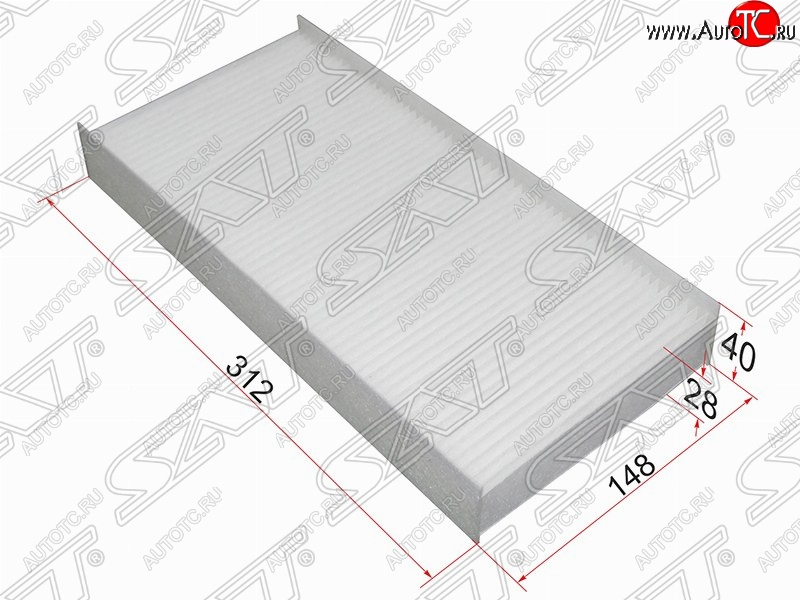 279 р. Фильтр салонный SAT (312х148х40 mm)  CITROEN C5  X40 (2000-2004), Peugeot 407 ( седан,  универсал) (2004-2011)  с доставкой в г. Санкт‑Петербург