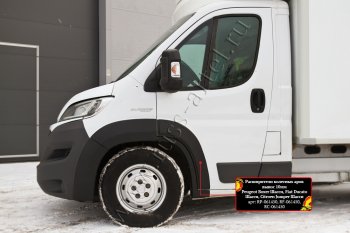 7 649 р. Передние расширители колёсной арки RA (вылет 10 мм)  CITROEN Jumper  290 (2014-2022), Fiat Ducato  290 (2014-2024) (Передние, глянец под окраску, Неокрашенные)  с доставкой в г. Санкт‑Петербург. Увеличить фотографию 2