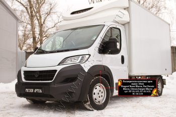 7 649 р. Передние расширители колёсной арки RA (вылет 10 мм)  CITROEN Jumper  290 (2014-2022), Fiat Ducato  290 (2014-2024) (Передние, глянец под окраску, Неокрашенные)  с доставкой в г. Санкт‑Петербург. Увеличить фотографию 1