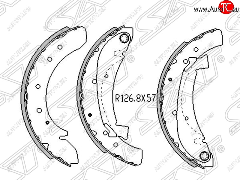 1 389 р. Колодки тормозные SAT (задние)  CITROEN Jumper ( 230,  244) (1994-2006), CITROEN Jumpy (2007-2017), Fiat Ducato  230 (1994-2002), Peugeot Boxer  230 (1994-2002)  с доставкой в г. Санкт‑Петербург