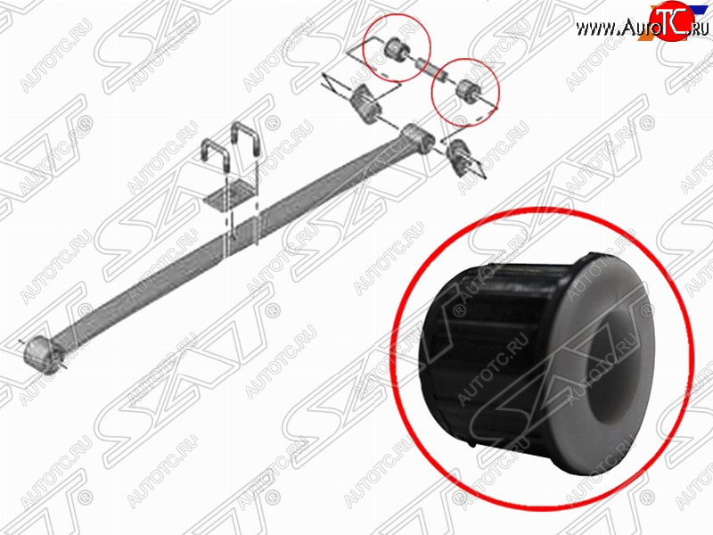 299 р. Сайлентблок серьги рессоры SAT  CITROEN Jumper  250 (2006-2014), Fiat Ducato  250 (2006-2014), Peugeot Boxer  250 (2006-2014)  с доставкой в г. Санкт‑Петербург