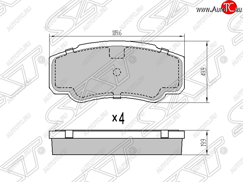 889 р. Колодки тормозные SAT (задние)  CITROEN Jumper ( 230,  244,  250) (1994-2014), Fiat Ducato ( 230,  244,  250) (1994-2014), Peugeot Boxer ( 230,  244,  250) (1994-2014)  с доставкой в г. Санкт‑Петербург