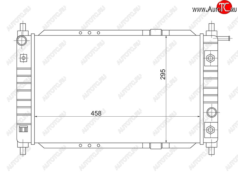 5 649 р. Радиатор двигателя SAT (пластинчатый, АКПП, F8CV) Daewoo Matiz M100 дорестайлинг (1998-2000)  с доставкой в г. Санкт‑Петербург