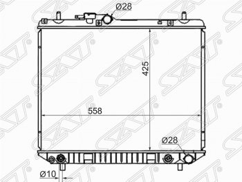 6 749 р. Радиатор двигателя SAT (пластинчатый, МКПП/АКПП)  Daihatsu Terios ( J100,  J102,J122,  J200) (1997-2009) дорестайлинг, рестайлинг, дорестайлинг  с доставкой в г. Санкт‑Петербург. Увеличить фотографию 1