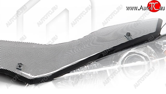 2 099 р. Дефлектор капота CA-Plastiс  Datsun on-DO (2014-2019) (Шелкография черная)  с доставкой в г. Санкт‑Петербург