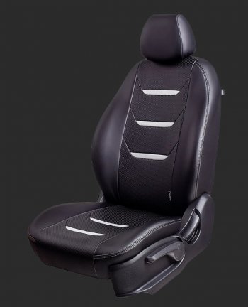Чехлы для сидений Lord Autofashion Турин 2 (экокожа, сплошная спинка, 3 Г-образных подголовника) Datsun (Датсун) on-DO (он-до) (2014-2019) седан дорестайлинг