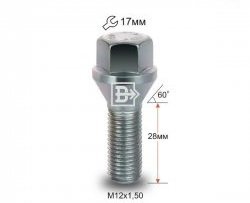 Колёсный болт длиной 28 мм Вектор M12 1.5 28 под гаечный ключ FAW Vita седан (2007-2010) 