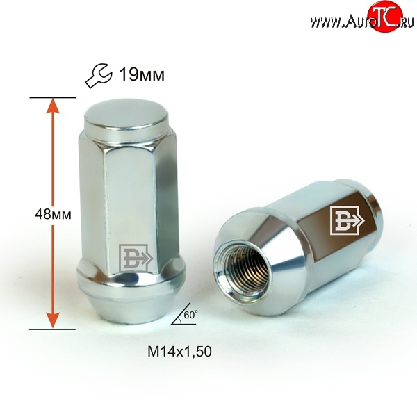 169 р. Колёсная гайка Вектор M14x1.5    с доставкой в г. Санкт‑Петербург