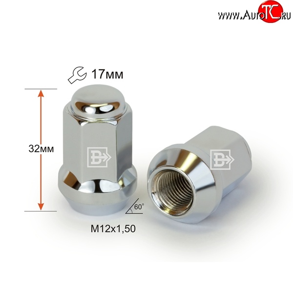 59 р. Колёсная гайка Вектор M12 1.5    с доставкой в г. Санкт‑Петербург