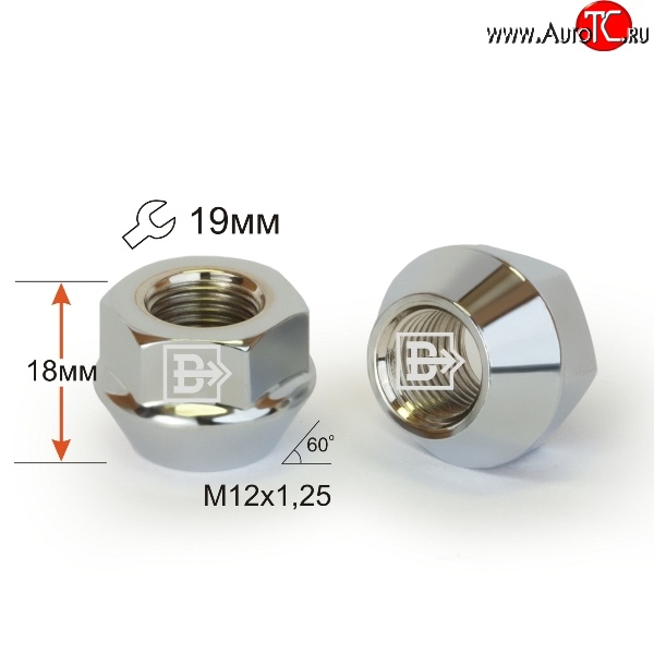 47 р. Колёсная гайка Вектор M12x1.25 Лада 2112 купе (2002-2009)