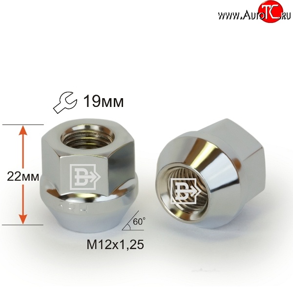 47 р. Колёсная гайка Вектор M12 1.25 ГАЗ 31107 (2004-2009)