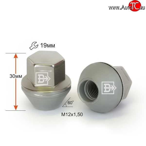 279 р. Колёсная гайка Вектор M12 1.5    с доставкой в г. Санкт‑Петербург