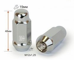 169 р. Колёсная гайка Вектор M12 1.25    с доставкой в г. Санкт‑Петербург. Увеличить фотографию 1