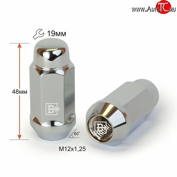 169 р. Колёсная гайка Вектор M12 1.25    с доставкой в г. Санкт‑Петербург