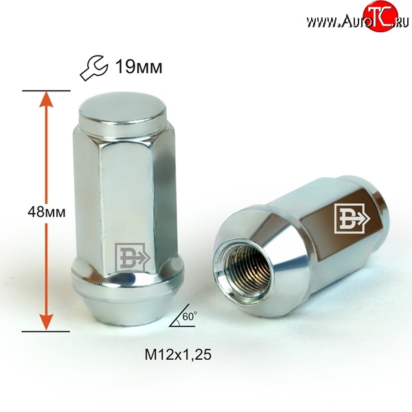 169 р. Колёсная гайка Вектор M12 1.25    с доставкой в г. Санкт‑Петербург