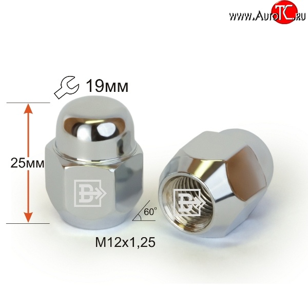 59 р. Колёсная гайка Вектор M12 1.25    с доставкой в г. Санкт‑Петербург