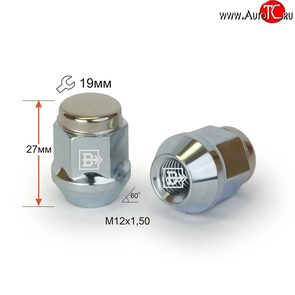 191 р. Колёсная гайка Вектор M12 1.5    с доставкой в г. Санкт‑Петербург