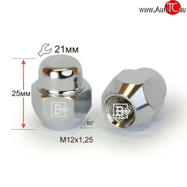 59 р. Колёсная гайка Вектор M12 1.25    с доставкой в г. Санкт‑Петербург