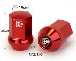 120 р. Колёсная гайка Вектор M12 1.5    с доставкой в г. Санкт‑Петербург. Увеличить фотографию 1