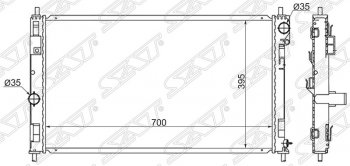 Радиатор двигателя SAT (трубчатый, 2.0/2.0TD/2.4/2.7/3.5, МКПП/АКПП) Dodge (Додж) Avenger (Aвенгер)  JS седан (2008-2014),  Caliber (Калибр) (2006-2012),  Journey (Жорней)  JC (2007-2015), Jeep (Джип) Compass (Компас)  MK (2011-2015),  Patriot (Патриот) (2007-2017)