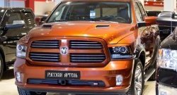 629 р. Реснички на фары RA  Dodge Ram  DJ, DS (2008-2012) (Неокрашенные)  с доставкой в г. Санкт‑Петербург. Увеличить фотографию 3