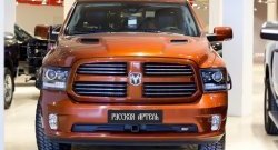 629 р. Реснички на фары RA  Dodge Ram  DJ, DS (2008-2012) (Неокрашенные)  с доставкой в г. Санкт‑Петербург. Увеличить фотографию 1