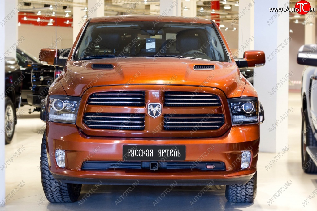 629 р. Реснички на фары RA  Dodge Ram  DJ, DS (2008-2012) (Неокрашенные)  с доставкой в г. Санкт‑Петербург