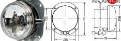 4 299 р. Универсальная противотуманная фара 90 мм HELLA 1N0 008 582-007 Лада Приора 2172 хэтчбек дорестайлинг (2008-2014) (Без пыльника)  с доставкой в г. Санкт‑Петербург. Увеличить фотографию 2