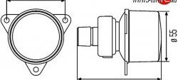 2 699 р. Модуль поворотника серый 55 мм HELLA 2BA-008-221-041 Toyota Ractis (2010-2016)  с доставкой в г. Санкт‑Петербург. Увеличить фотографию 2