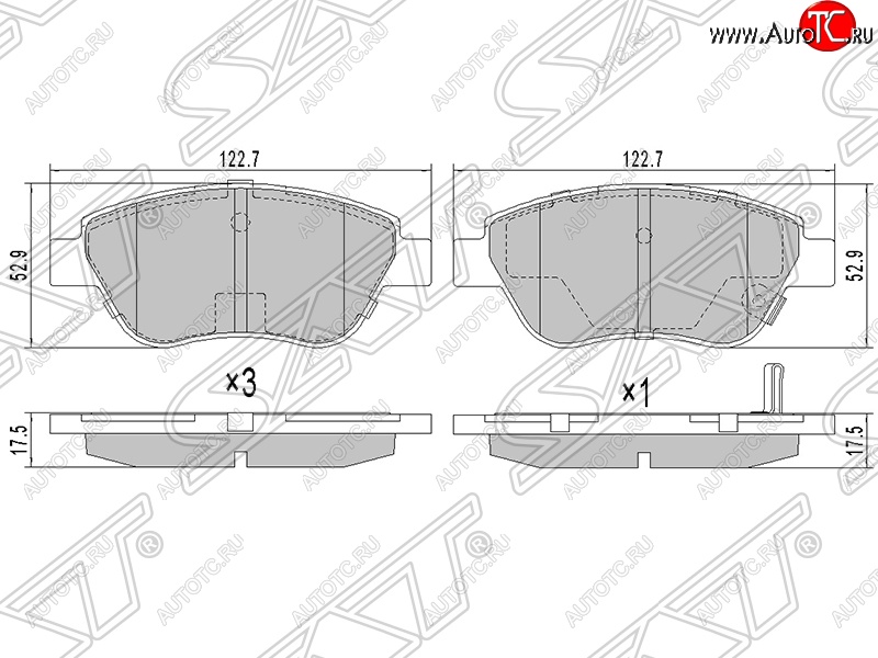 1 029 р. Колодки тормозные SAT (передние)  Opel Corsa  D (2006-2014)   дорестайлинг, хэтчбэк 5 дв., дорестайлинг, хэтчбэк 3 дв., 1-ый рестайлинг, хэтчбэк 3 дв., 1-ый рестайлинг, хэтчбэк 5 дв.,  2-ой рестайлинг, хэтчбэк 5 дв., 2-ой рестайлинг, хэтчбэк 3 дв.  с доставкой в г. Санкт‑Петербург