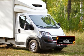 989 р. Реснички на фары (глянец (под покраску)) RA  Fiat Ducato  290 (2014-2024) (Неокрашенные)  с доставкой в г. Санкт‑Петербург. Увеличить фотографию 3