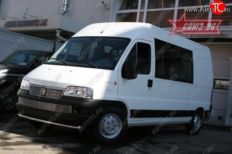 11 564 р. Защита переднего бампера одинарная Souz-96 (d60) Fiat Ducato 250 (2006-2014)  с доставкой в г. Санкт‑Петербург