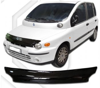 1 899 р. Дефлектор капота CA-Plastic  Fiat Multipla (1998-2010) (Classic черный, Без надписи)  с доставкой в г. Санкт‑Петербург. Увеличить фотографию 1