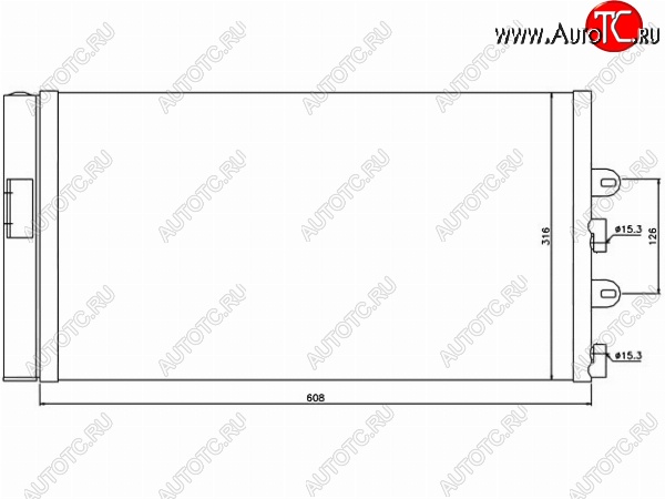 6 449 р. Радиатор кондиционера SAT (1.2) Fiat Punto 188 хэтчбэк 3 дв. дорестайлинг (1999-2003)  с доставкой в г. Санкт‑Петербург