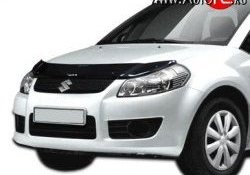 2 489 р. Дефлектор капота NovLine Suzuki SX4 YA21S,YB21S дорестайлинг, хэтчбэк (2006-2011)  с доставкой в г. Санкт‑Петербург. Увеличить фотографию 1